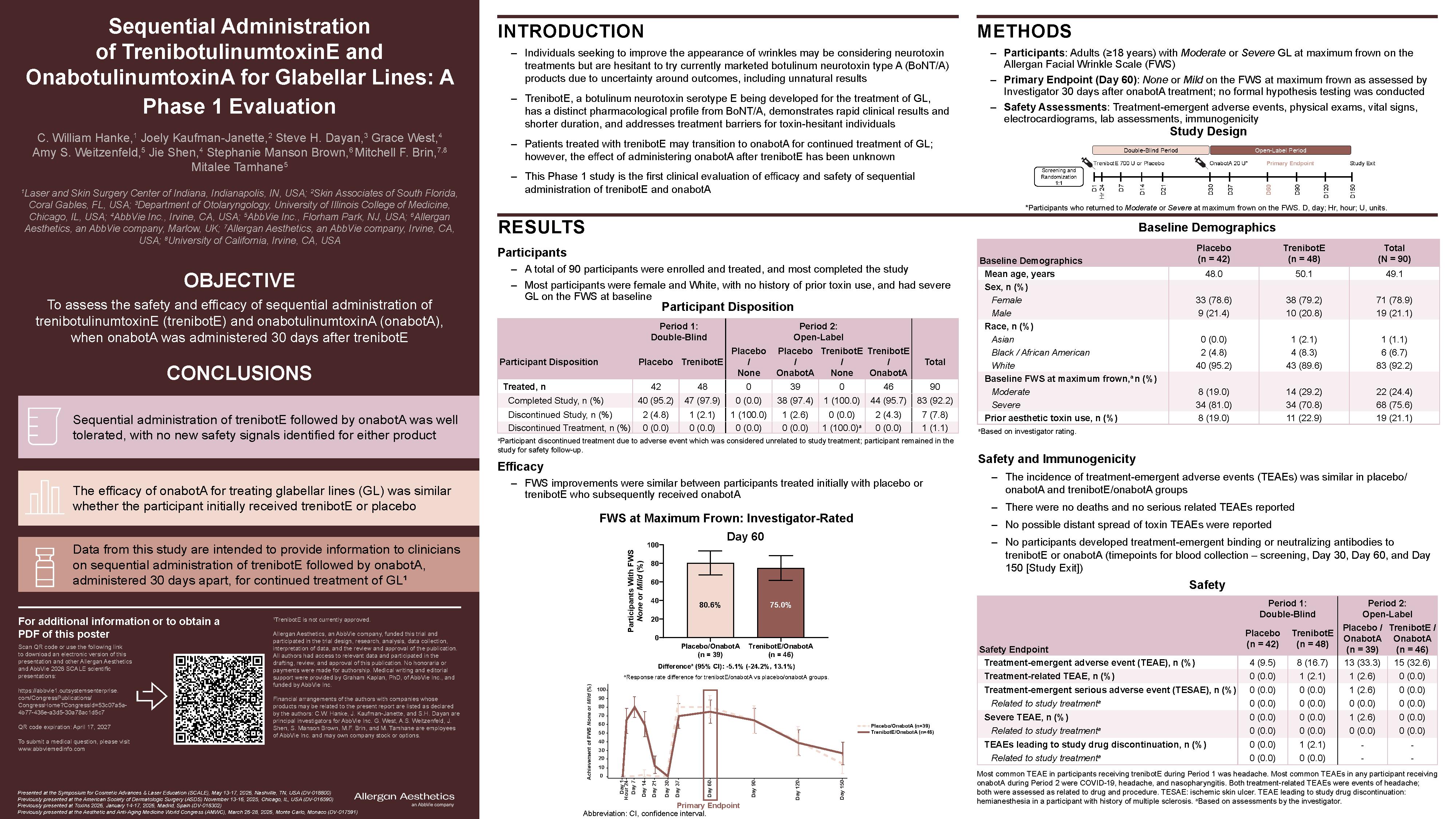 Sequential Administration of TrenibotulinumtoxinE and OnabotulinumtoxinA for Glabellar Lines: A Phase 1 Evaluation
