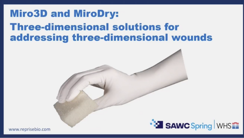 Miro3D and MiroDry: Three-dimensional solutions for addressing three-dimensional wounds