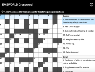 EMS Crossword Puzzle
