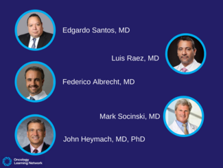 Dr Santos, Dr Raez, Dr Albrecht, Dr Socinski, Dr Heymach