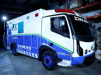 In October 2021 Demers unveiled the eFX ambulance, an innovative all-electric and purpose-built ambulance. (Photo: Demers Ambulances) 