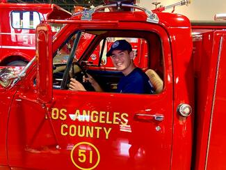 Visitors get a chance to sit behind the wheel of Squad 51. (Photos: Barry Bachenheimer) 