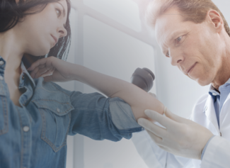 physician performing examination on patient