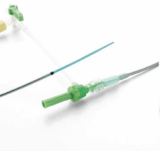 Radial to Peripheral (R2P) Destination Slender Guiding Sheath (Terumo Medical Corporation) with hydrophilic coating designed to provide transradial access to the peripheral vasculature for interventional procedures.