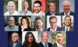 Headshots of 14 leaders in health care