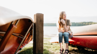 Woman looking out into distance