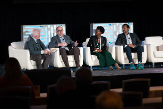 The role of cost in pathways panel discussion at CPC & CBEx 2023. 