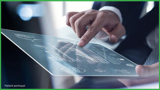 Business person using a tablet