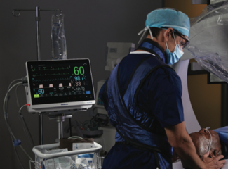 Capnography monitoring in the cath lab