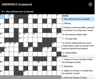 EMS crossword puzzle