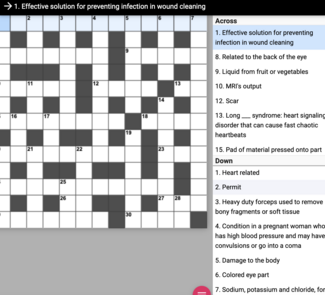 EMS crossword puzzle