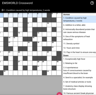 EMS crossword puzzle
