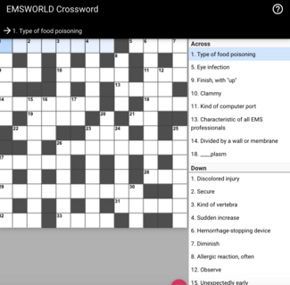 EMS World Crossword Puzzle