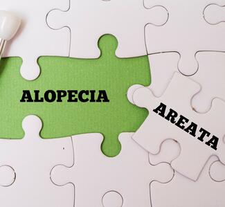 Puzzle pieces with words Alopecia Areata