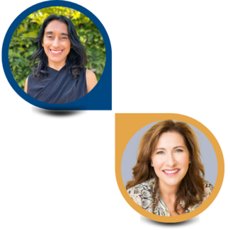 (Left to right) Moushumi Mukerji, MSN, PMHNP-BC, CNM and Vanessa Joy Walker, CPC, MPH Candidate.