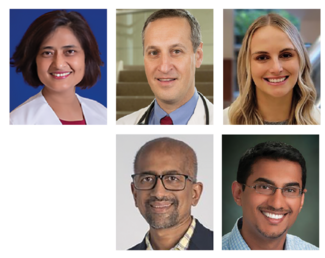 Drs Atreja, Gharib, Nanjundappa, and Yaganti with Jordan King, PA-C