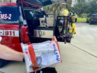 In the transfusion tool kit are LifeFlow Plus Blood and Fluid Infusers, which enable the rapid delivery of blood to patients who need it.