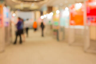 poster presentation session at a conference