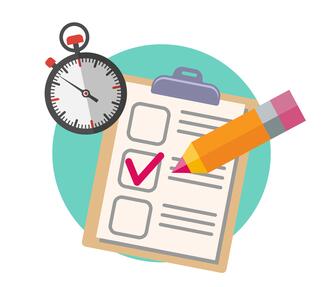 illustration of a quiz on a clipboard