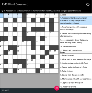 EMS Crossword Puzzle