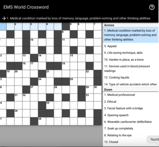 EMS crossword puzzle