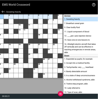 EMS crossword puzzle