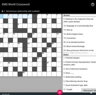 ems crossword puzzle