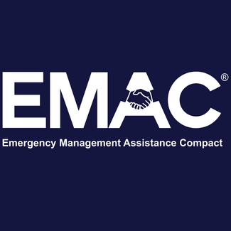 EMAC Logo on blue background