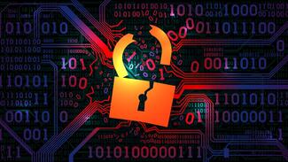 broken lock over lines of code symbolizing a cyberattack