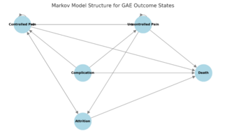 Figure 1. Markhov model structure for GAE outcome states