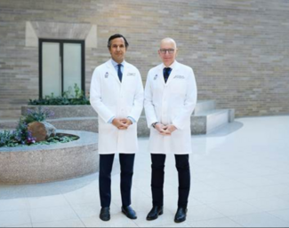 From left to right - Ismail El-Hamamsy, MD, PhD, Director of Aortic Surgery for the Mount Sinai Health System and Director of the Adams Valve Institute, David H. Adams, MD, the Marie-Josée and Henry R. Kravis Professor and Chair of the Department of Cardiovascular Surgery at the Icahn School of Medicine at Mount Sinai and Cardiac Surgeon-in-Chief of the Mount Sinai Health System