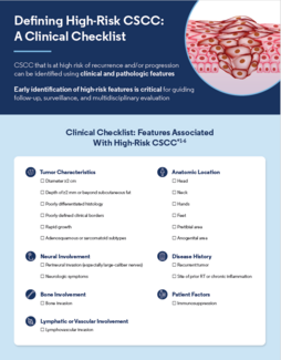 High-Risk CSCC Clinical Checklist infographic