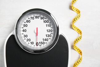 Weight scale and tape measure
