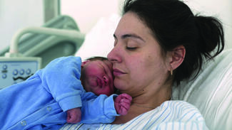 mom and baby