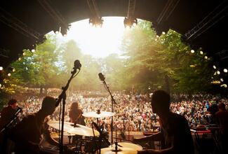 view from the stage at a music festival