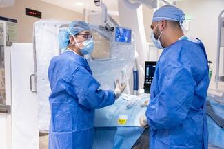 David Rizik and Paul Sorajja are lead-free with the use of an Enhanced Radiation Protection Device (ERPD).
