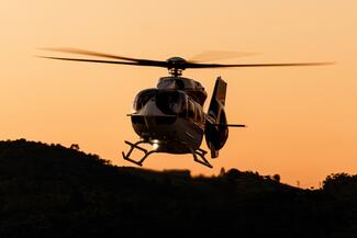 Airbus H145 at sunset