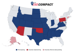 EMS compact updated state map