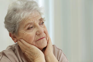 older woman with depression