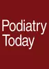 Podiatry Today Logo on a burgundy background