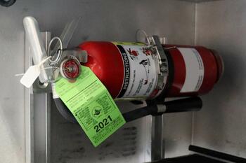 Ziamatic fire extinguisher mounting bracket