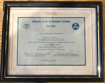 Morin's original 1969 certification 
