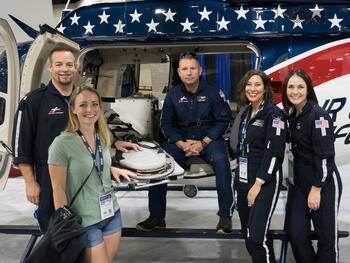 Agency ride-alongs, interactive  simulations, a bustling exhibit hall, and scientific poster presentations were just some of the highlights during the event. 