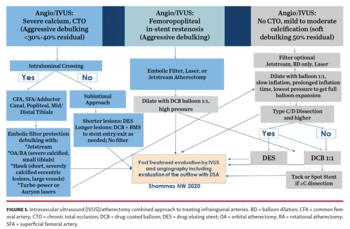 Figure 1. Intravascular ultrasound (IVUS)/atherectomy combined approach to treating infrainguinal arteries. 