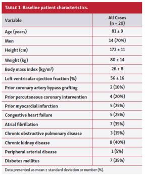 Baseline patient characteristics.